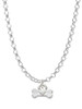 Mini Dog Bone with Heart Charm Necklace
