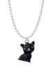 Resin Black Cat Charm Necklace