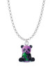 Resin Purple Panda Bear Charm Necklace