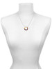 Acrylic 7/8" Ring Mixed Brown and Yellow Charm Necklace