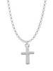 Simple Plain Small Cross Charm Necklace