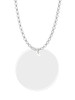 Acrylic 1 1/8" Disc Imitation Pearl Charm Necklace