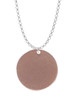 Acrylic 1 1/8" Disc Rose Gold Tone Charm Necklace