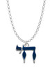 Enamel Blue Chai Charm Necklace