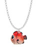 Resin Orange Fish Charm Necklace