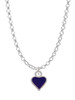 Mini Two Sided Purple Heart Charm Necklace