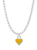 Mini Two Sided Yellow Heart Charm Necklace
