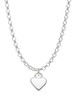 Mini Two Sided White Heart Charm Necklace