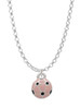 Mini Pink Soccer ball Charm Necklace