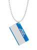 Acrylic Blue "Hello" Name Tag Charm Necklace