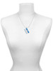 Acrylic Blue "Hello" Name Tag Charm Necklace