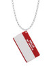 Acrylic Red "Hello" Name Tag Charm Necklace