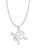 Acrylic Small Mirror Skull Charm Necklace