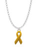 Yellow Ribbon Charm Necklace