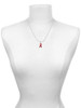 Red Ribbon Charm Necklace