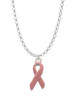 Pink Ribbon Charm Necklace