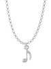Mini Eighth Note Charm Necklace