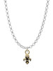 Mini Gold Tone Fleur de Lis Charm Necklace