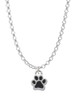Mini Translucent Black Paw Charm Necklace