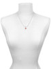 Small Long Pink Heart Charm Necklace