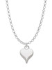 Small Long White Heart Charm Necklace