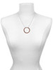 Acrylic 1 1/2" Ring Rose Gold Tone Charm Necklace