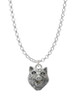 Wolf Head Charm Necklace