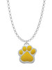Large Yellow Paw Charm Necklace