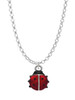 Mini Red Translucent Ladybug Charm Necklace