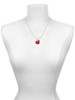 Large Red Apple Charm Necklace
