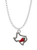Texas Outline with Jalapeno Charm Necklace