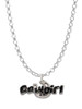 Black Cowgirl Charm Necklace