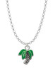 Mini Enamel Palm Tree Charm Necklace