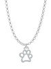Small Open Paw Charm Necklace
