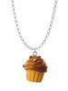 Resin Vanilla Cupcake with Chocolate Frosting Charm Necklace
