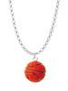 Resin Basketball Charm Necklace