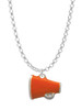 Small Orange Megaphone Charm Necklace