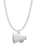 Small White Megaphone Charm Necklace
