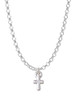 Super Mini Simple Cross Charm Necklace