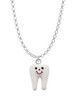 Enamel Tooth Charm Necklace