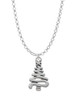 Christmas Tree Zig Zag Charm Necklace
