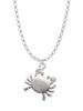 Antiqued Crab Charm Necklace