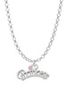 Princess with Pink Crystal Charm Necklace