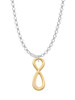Medium Elegant Gold Tone Infinity Sign Charm Necklace