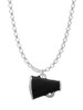 Small Black Megaphone Charm Necklace