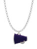 Small Purple Megaphone Charm Necklace