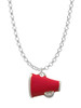Small Red Megaphone Charm Necklace