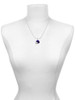 Small Purple Football Helmet Charm Necklace