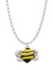 Large Enamel Bumble Bee Charm Necklace