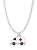Ambulance with Cross Charm Necklace